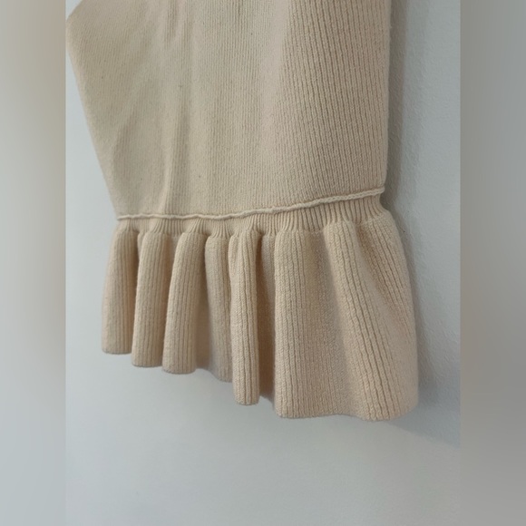 Club Monaco Merino Wool Cream Short Sleeve Knit Top, Size XS - Picture 10 of 10